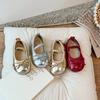 Children Little Leather Shoes for Girls Spring&Autumn New Fashion Korean Soft Bow Anti Slip Fashion Princess Single Shoes