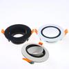 White/Black GU10 Lamp Holder Base Kit - 360° Adjustable Ceiling Spotlight with Easy Snap-In Installation
