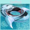 Realistic 3d Printed Shark Swim Ring Thick Pvc Inflatable Float Adult Water Buoy Lifesaver Whale Head Ride