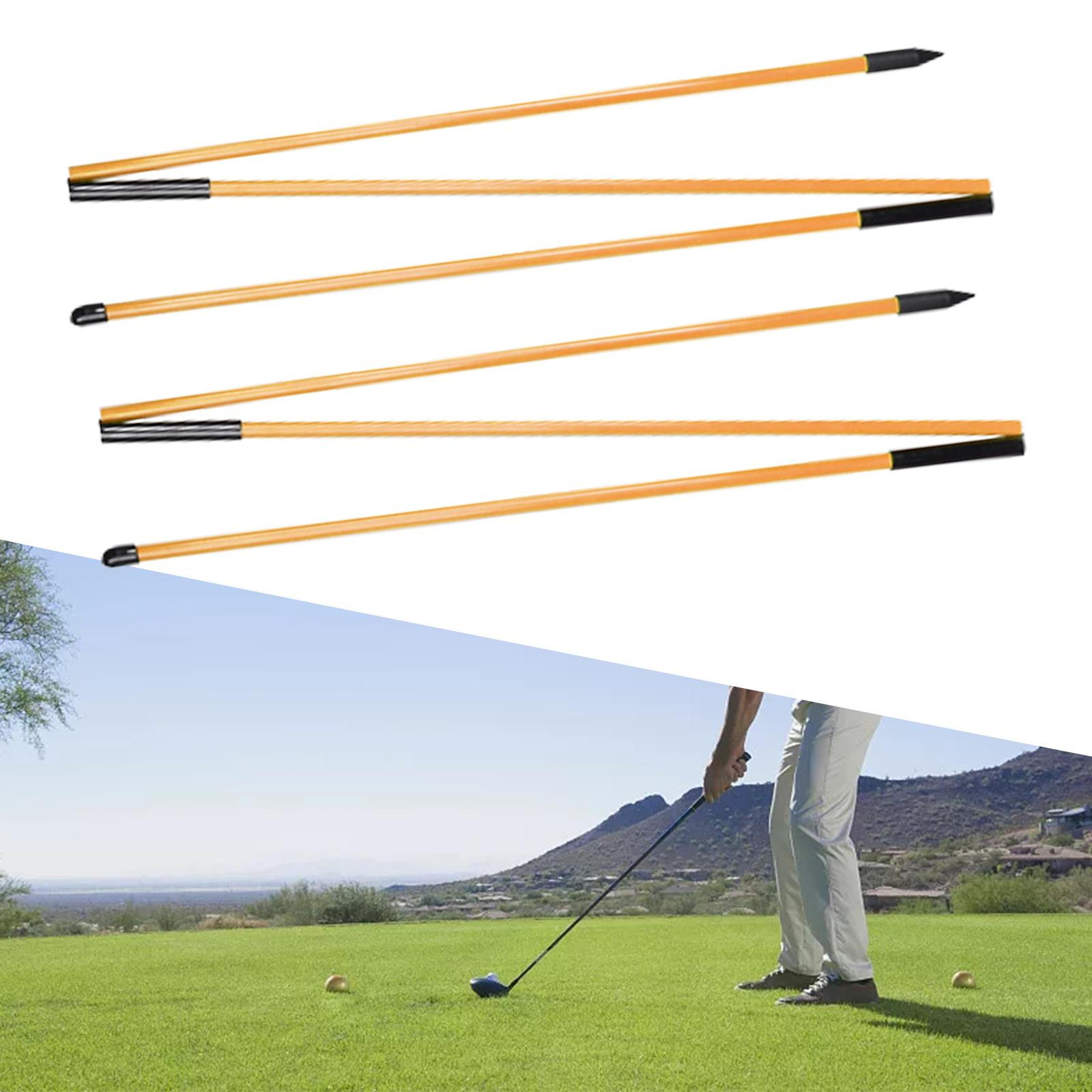2Pcs Folding Golf Swing Trainer, Alignment Training Sticks, Gesture Correction ,Golf Aiming