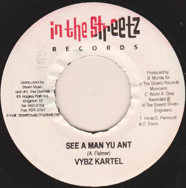 

7inch Record VYBZ KARTEL - See A Man Yu Ant NONE In The Streetz 2005 Jamaica Reggae, Ska & Dub Used