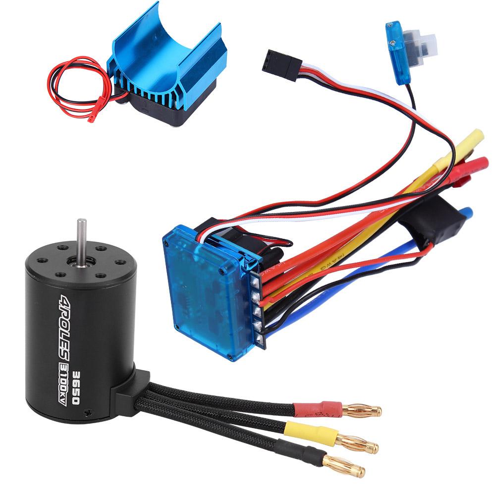 3650 Motor 3100Kv Bürstenloses ESC-Kühlkörper-Set für 110 RC-Auto-Modellzubehör(120A )