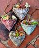 Heart-Shaped Resin Succulent Planter Wall Art Bonsai Retro Style