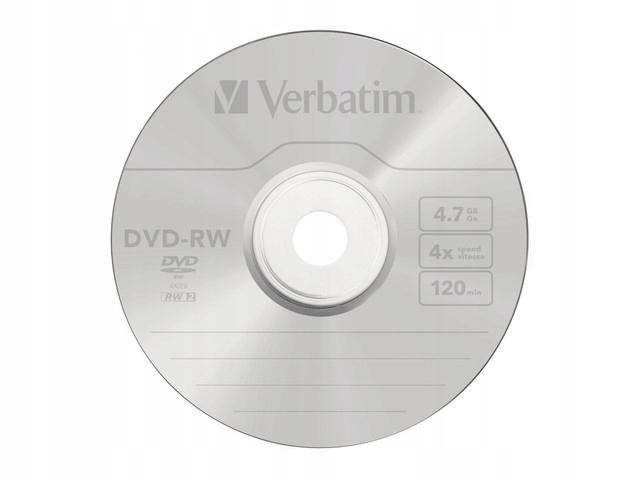 Płyty DVD-RW Verbatim 4.7GB X4 MATT Silver (5 Jewel Case)