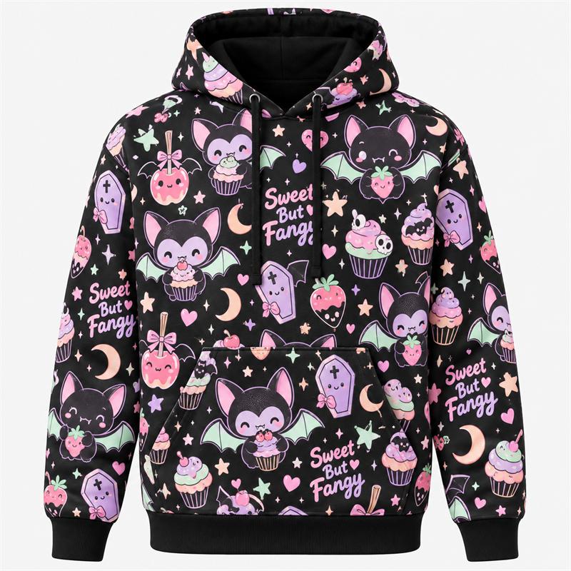 Halloween Hoodie 2026 Trendiger 3D-Druck Gothic Streetwear Übergroßer Pullover Geist Kürbis Totenkopf Hexe Horror Vintage Lässig
