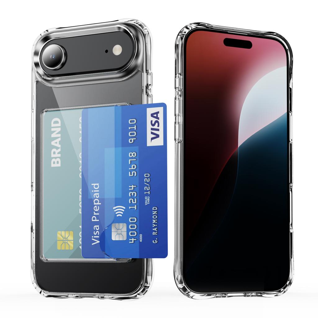 For iPhone 17 Air Case Protective TPU Phone Cover with Card Holder