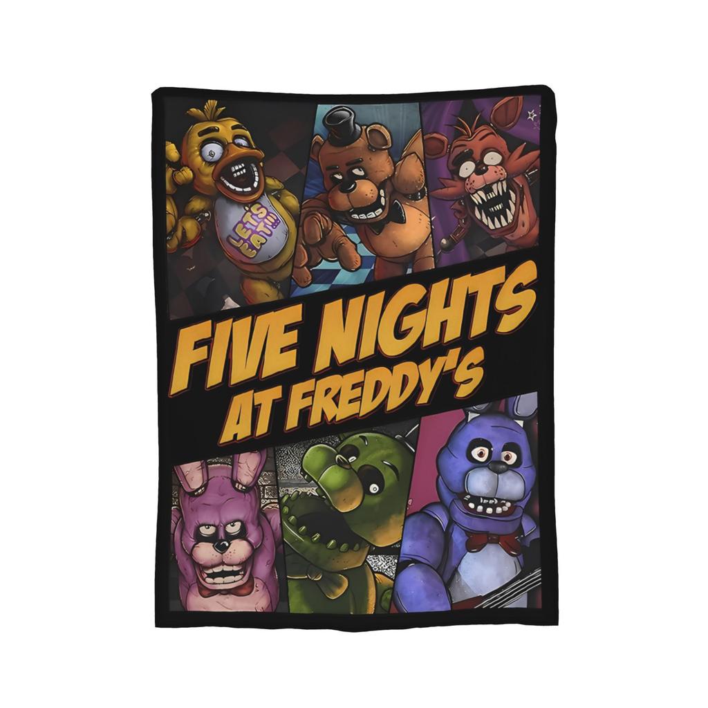 FNAF At Freddys Blanket Velvet Spring Autumn Multifunction Super Warm Throw Blanket for Bedding Travel Quilt