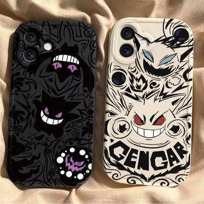 Custodia per Cellulare Apple 16 Gengar Fantasma per IPhone15ProMax Nuova 13 Custodia Protettiva 14pm Lente All-inclusive 11