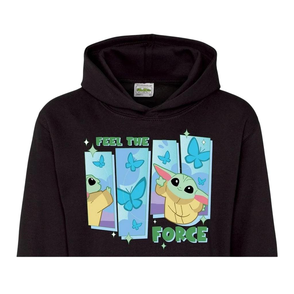 Star Wars Childrens/Kids Feel The Force Grogu Cotton Blend Hoodie