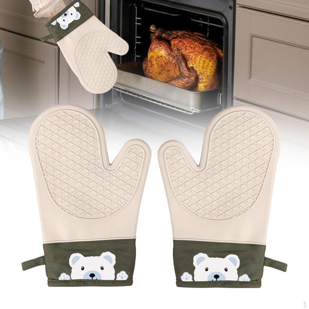 Heat-Resistant Oven Mitts Set for Cooking And Baking