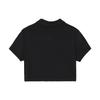 Jordan Solid Color Brand Logo Short Sleeve Ribbed Polo T-Shirt Women Tops Black DZ3333-010