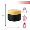 Glass Jar Container BLACK MATT 15g for Cream Balm Cosmetics Samples Gel