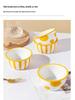 Creative Ceramic Rice and Soup Bowl - Thickened, Wide Rim, Cute Internet Celebrity Design for Fruit or Meals.