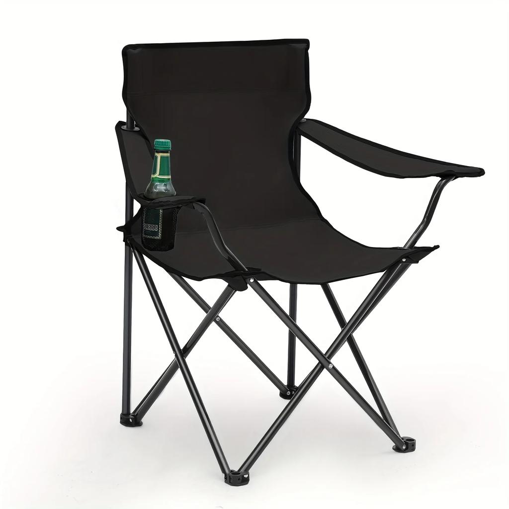 Camping Chair Folding Chair, With Cup Holder, Camping Chair Foldable, For Outdoor, Sports, Beach, Fishing, Oxford Garden Chair