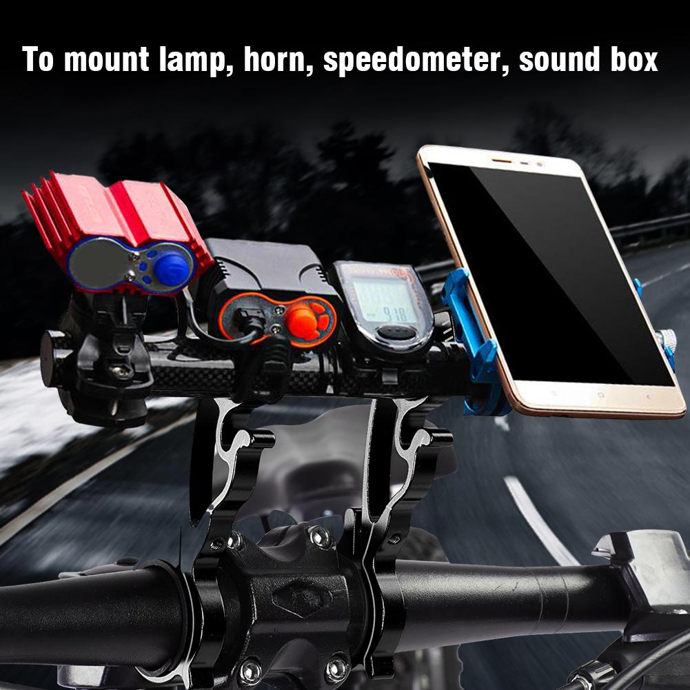 Bike Cycling Handlebar Extender Extension Holder Mount for GPS Lamp Units Headlights (Black)