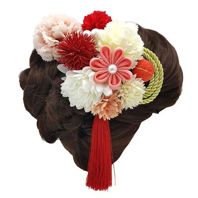 OTAKUMARKET Hair Coming of Age Hair 3 Piece Japanese Graduation Hair Hair 3 Colors Ornament, Shichi-Go-San Yukata, Ceremony, Ornament, Set,