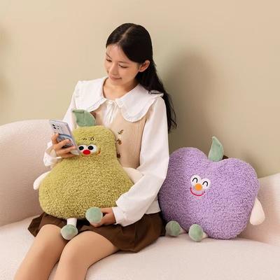Peach Pillow Plush Toy Mangkhut Fruit Plush Toy Doll Pear Fruit and Vegetable Cushion Pillow Gift