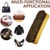 Natural Horsehair Bristles Soft Leather Shine Cleaning Brush for Cleaning Upholstery Cleaner Car Interior Wood Handle Anti Slip