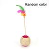 1PC Pet Cat Toy Colorful Feather Blanket Ball Grinding Claw Interactive Play Ball Cat Toy Sisal Shuttlecock Ball