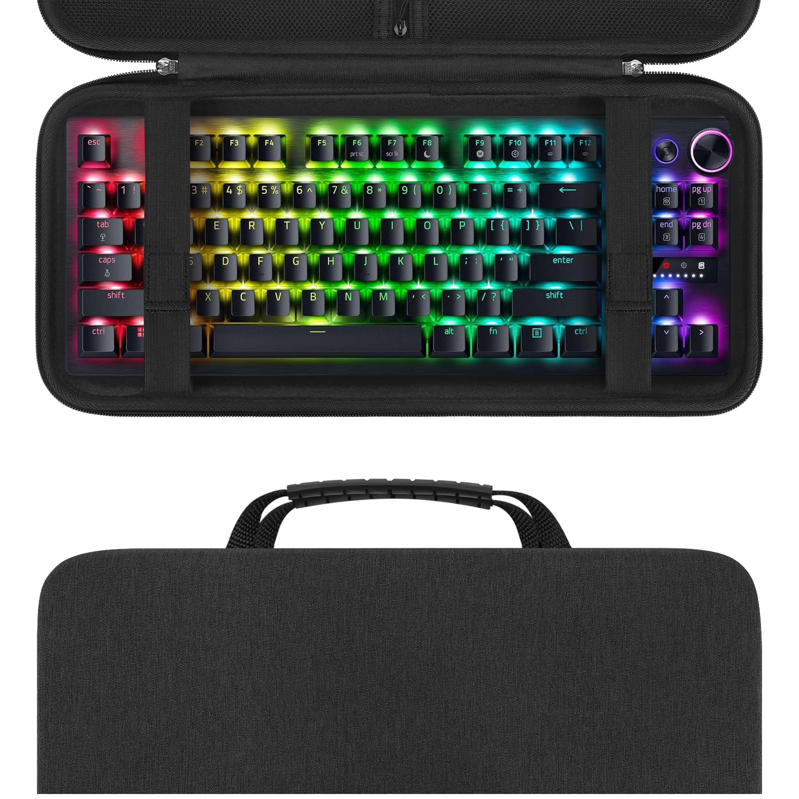 

Linkidea TKL Tenkeyless Keyboard Hard Travel Case, Computer 87-Key WirelessWired Keyboard Carrying Case Protective Storage Box Bag, Compatible with