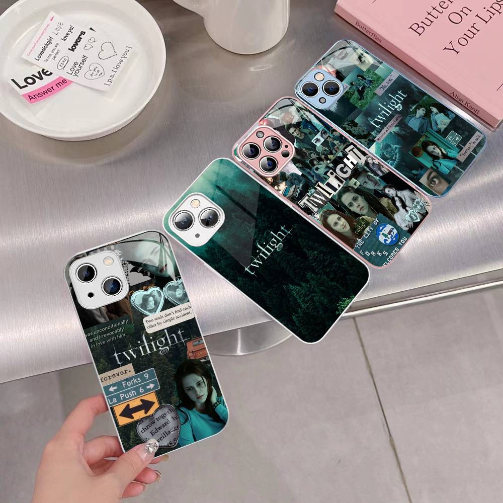 TV Twilight Isabella Edward Cullen Tempered Glass For Iphone 14 13 12 11 Pro Mini XS MAX 14Plus X XS XR Cover