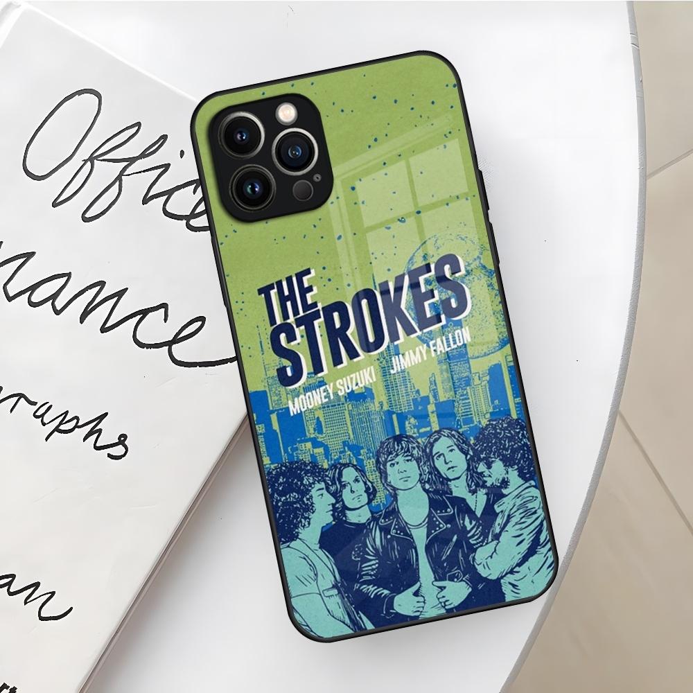 The Strokes Phone Case for Iphone 16 15 14 12 11 13 Pro Max Mini X Xr Xs Se 8 Puls glass Cover