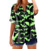 Women's Fashionable, Casual, Comfortable, Loose-Fitting Halloween Print Top
