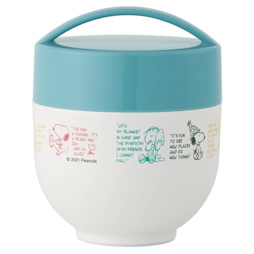 Skater Antibacterial Insulated Lunch Box, Bowl-Shaped, 540ml, Snoopy Awesome, LDNC6AG-A