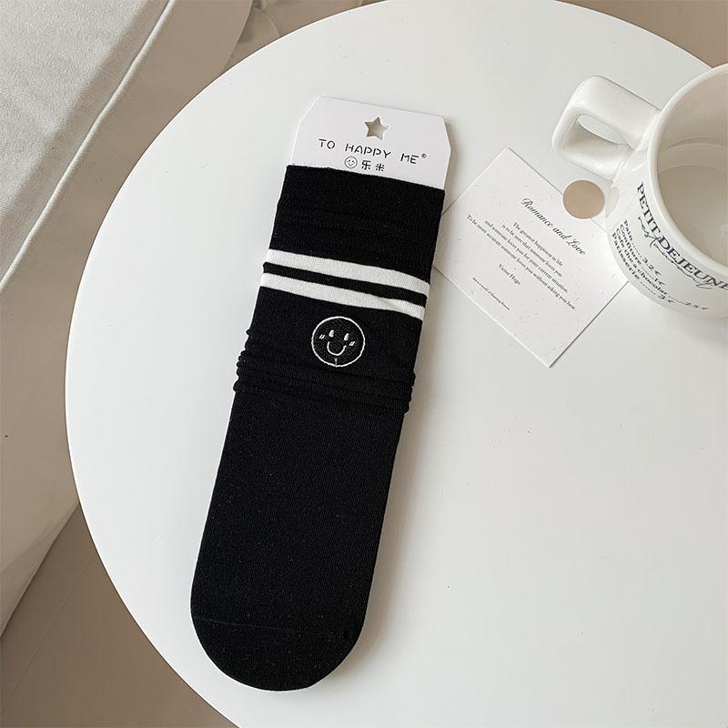 

Носки Женские Носки для Наслаивания Носки Женские с Вышивкой Бантиком Японские Универсальные Не Скатывающиеся Бесшовные Однотонные Простые Носки Средней Длины One Size