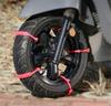 New 10x Red Motorcycle Scooter Wheel Tire Snow Chains Winter Road Safety Anti-skid