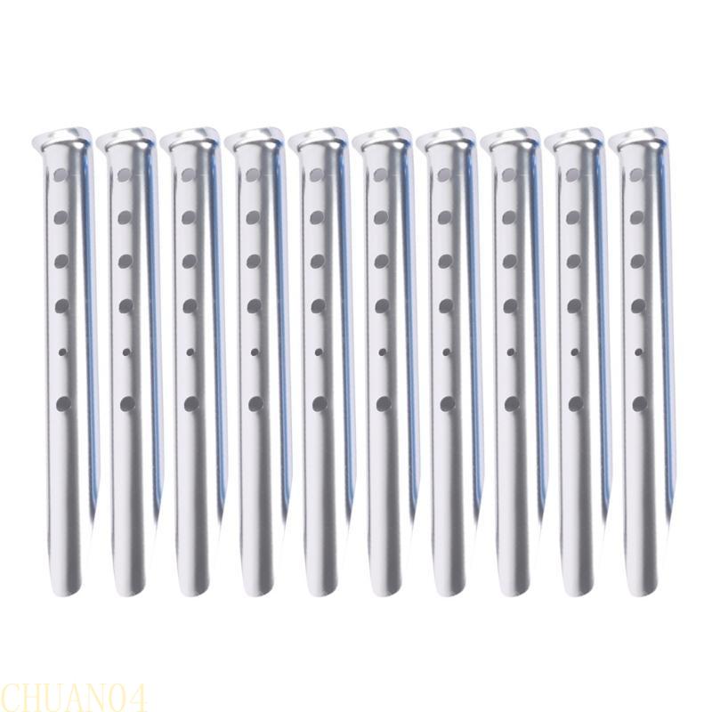 10pcs Aluminum Tent Pegs Tent Nails Tent Stakes Snow Pegs Outdoor Camping Pegs for Camping, Hiking, Beach Outdoors oro