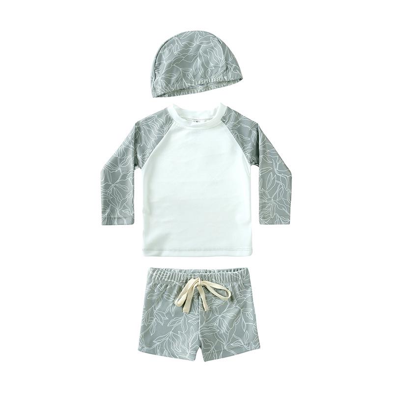 Costume da bagno per ragazzi per le terme: Set da Spiaggia a Tre Pezzi per Bambini 2025