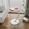 Round Side Table Modern Couch Sofa Bed Small C-Shaped End Table Office Living Room Bedroom Bedside Coffee Desk Multifunctional Nightstand