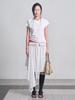Seric Drape Midi Skirt _ White