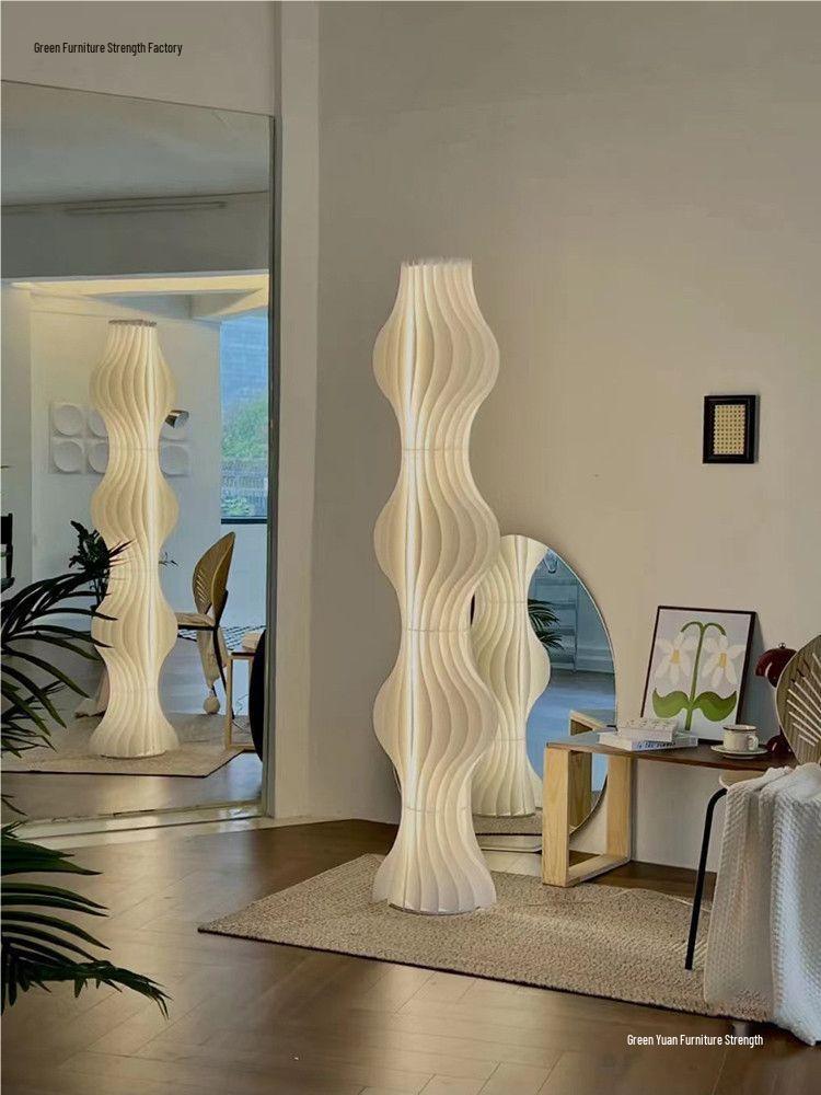 Nordic Cream Grass Skirt Floor Lamp for Bedroom & Living Room - High-End INS Style Atmosphere Decor.
