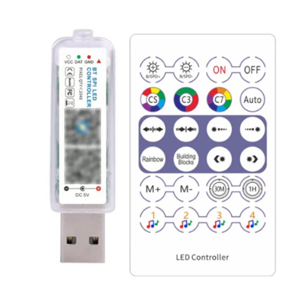 

5V Led Music Controller Addressable Adjust Brightness Bluetooth APP Controller Comes with MIC pickup Mini RGB Light Controler