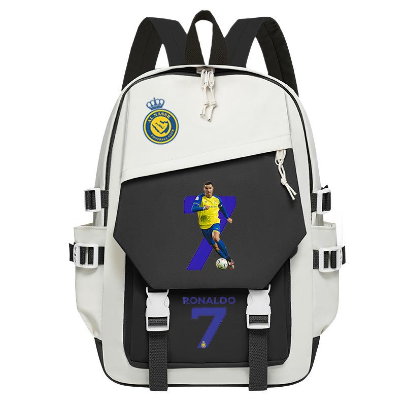 Football Player C Luo Peripheral Printing Trend Schoolbag Junior High School High School Students Large Capacity Spine Backpack