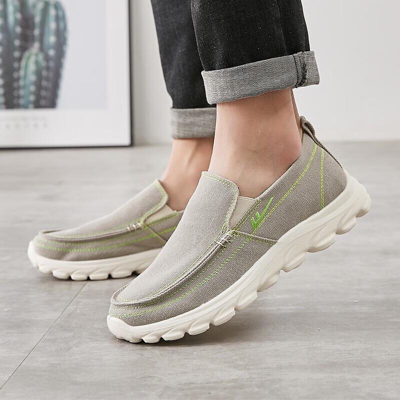 Warrior Men s Slip-On Fabric Casual Shoes WXY-B011Z 42 серый