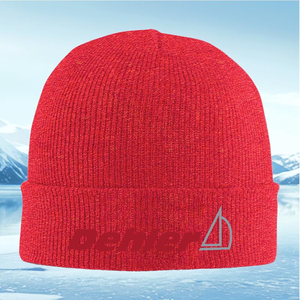 Red word boat symbol design Men Women Unisex Knitted Hat Beanie Pullover Cap Winter Thermal Warm Christmas Outdoor Cycling Hikin