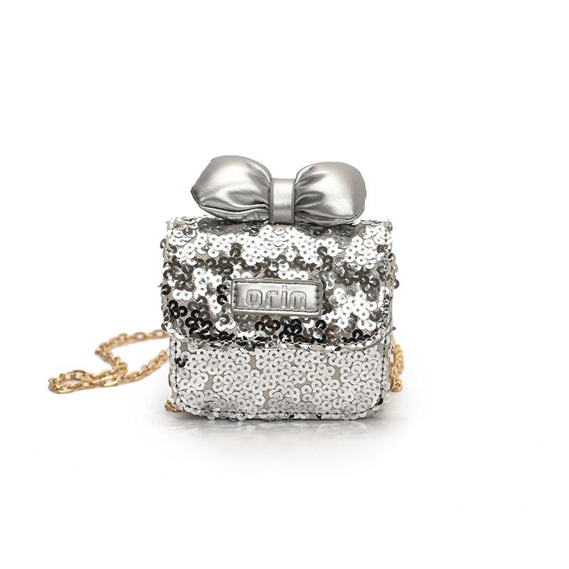 Crossbody Small Sequin Bag With Synthetic Material Trendy School Bag Girls For