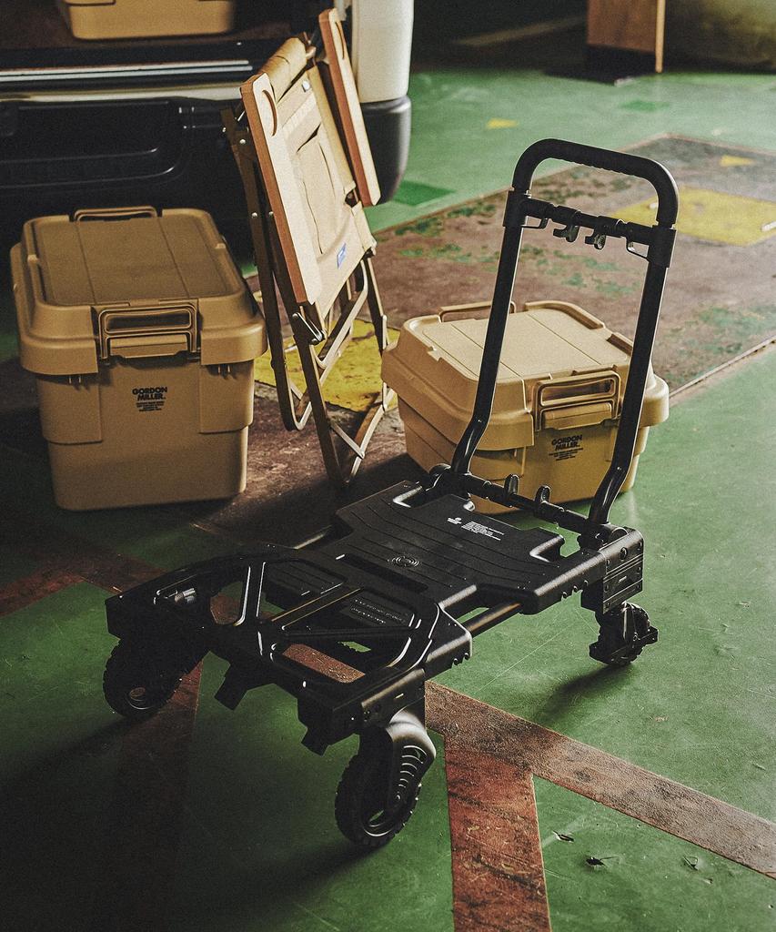 GORDON MILLER Přepínání režimu plochého vozíku Dolly Černá Nosnost 1768712 2-kolový režim/4-kolový 70-120kg