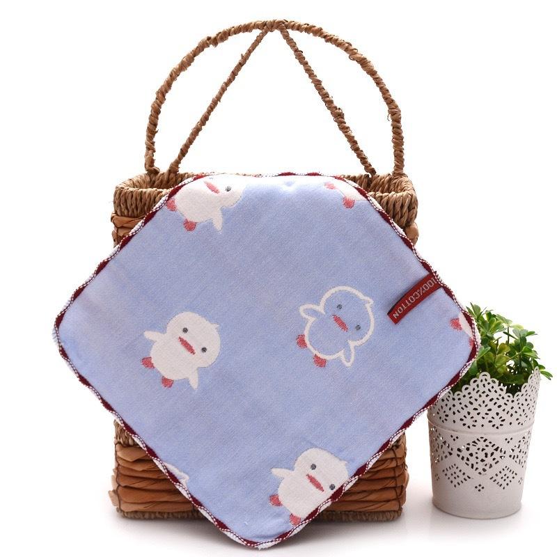 6 Layer Gauze Baby Washcloth 25x25cm Soft Absorbent Jacquard Infant Burp Cloth Thickened Face Towel For Autumn Winter