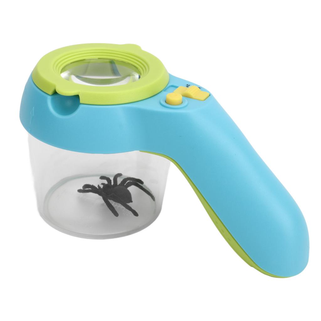 Insect Magnifier Kids Small Observer Container Magnifying Bug Viewer 9 LED Cold Warm Light Children Preschool Toy