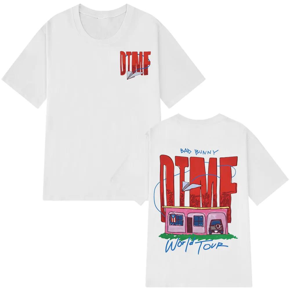 Singer Bad Bunny DTMF World Tour 2026 Print Tshirt Men Women Summer Fashion Casual Short Sleeved Tshirts Oversized Tshirts