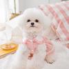 Spring Summer Doll Collar Cherry Embroidery Puppy Dog Dress Princess Wind Cat Skirt Pet Two-legged Dog Dress