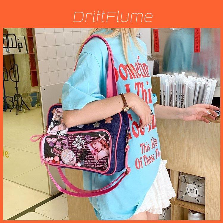 Color Blocking Knochen Herz Dekor Damen Lässige Einzel-Schulter Quadratische Tasche Itabag Für Täglichen Lässigen Gebrauch