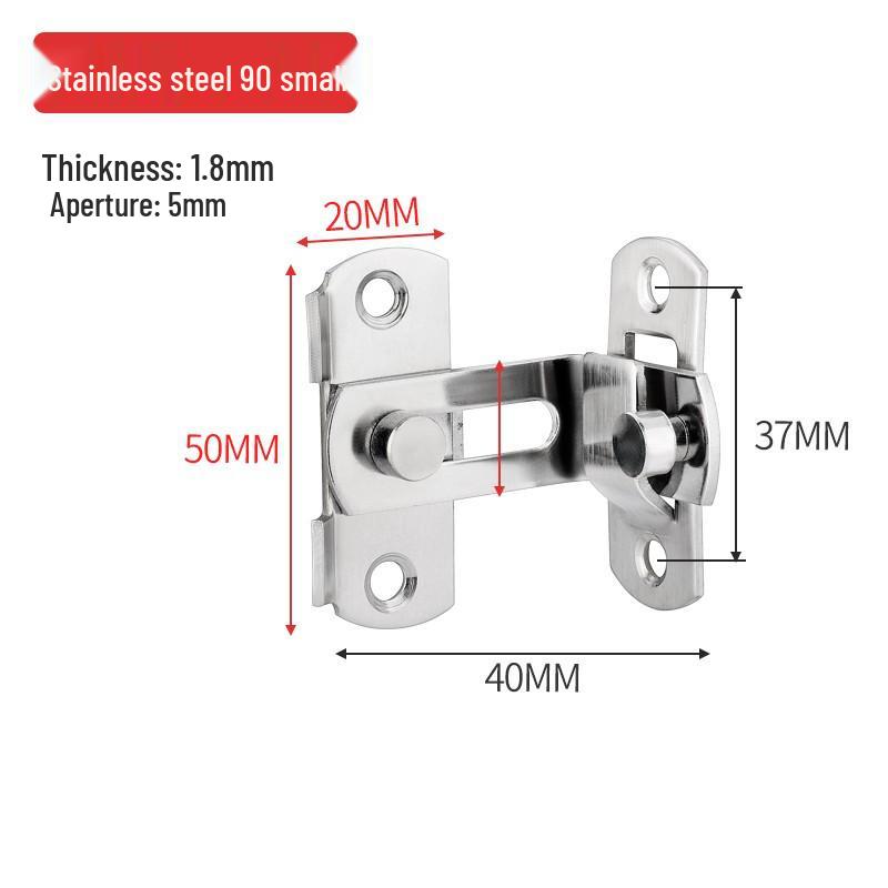 Right-Angle Push-Pull Door Latch Bolt for Sliding and House Doors.