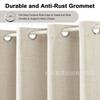 Natural Linen Full Blackout Curtain Indoor And Outdoor Partition Waterproof, Temperature Insulation And Noise Reduction Curtain Fabric