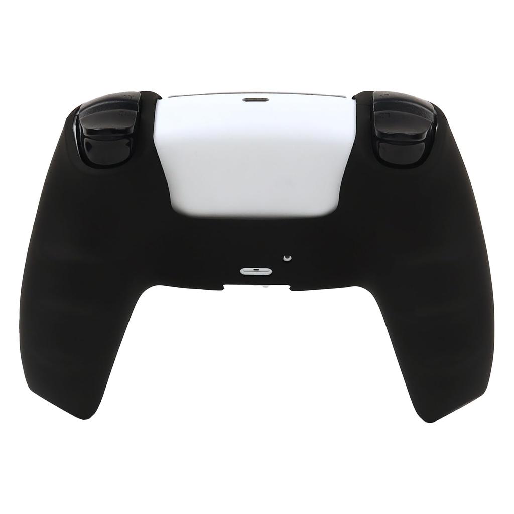 RALAN PS5 Controller DualSense Compatible with Silicone Joystick Perfect Ergonomic Design and White Caps, Anti-Slip, Black, Fit, (Black Tiger)