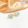 Enamel Oil Heart Stud Earrings for Women Girls New Fashion Party Golden Color Love Earrings Cute Romantic Jewelry Fine Gift